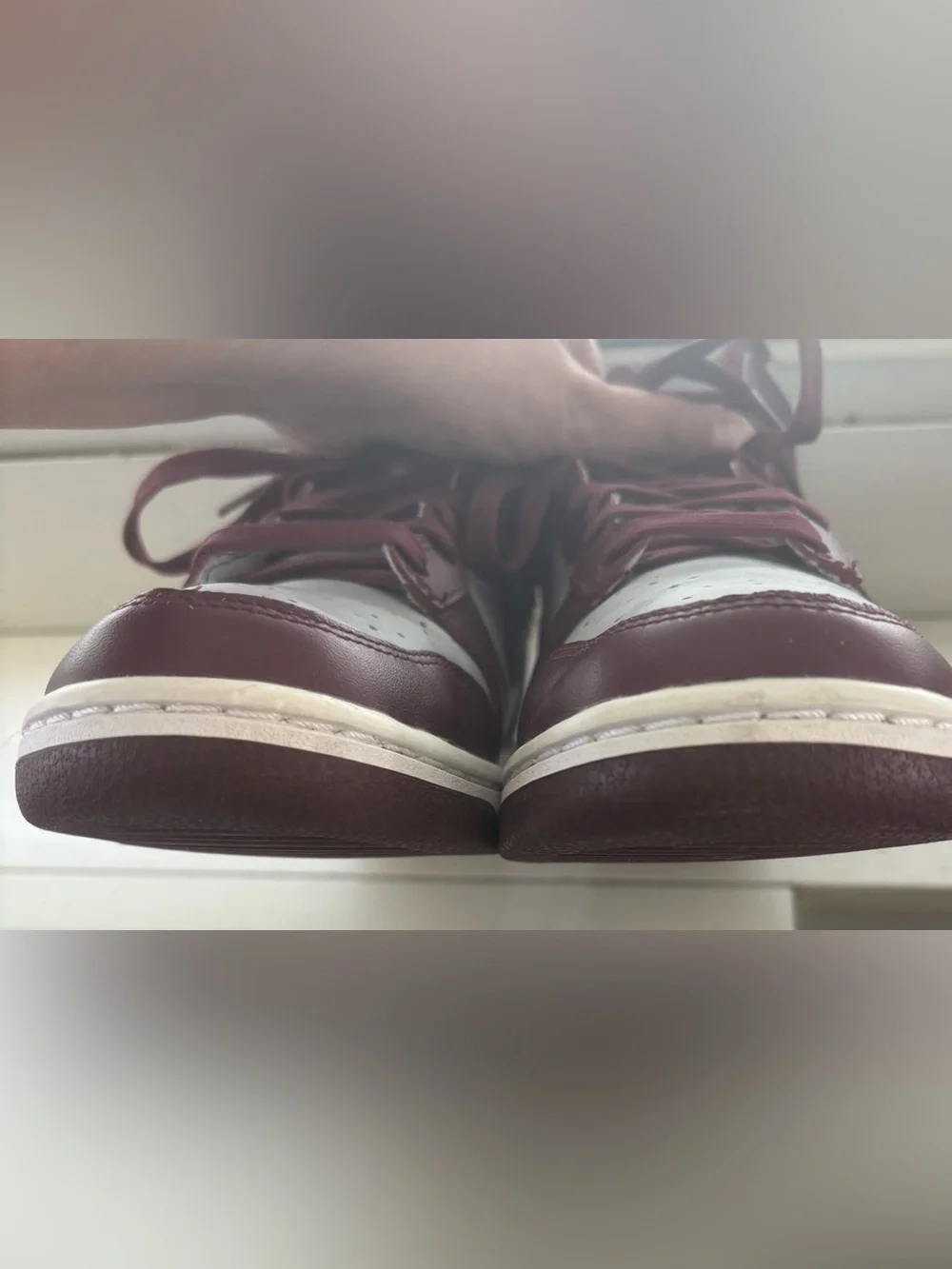 Nike 2022 Dunk High Dark Beetroot Burgundy Grey Sneakers Size 10 - Pristine